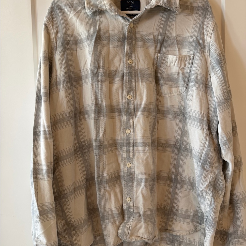 1901 Gray Plaid Trim Fit Shirt